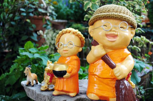 Lovely little monk dolls in Thailand