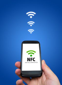 Near field communication. NFC banking payment technology