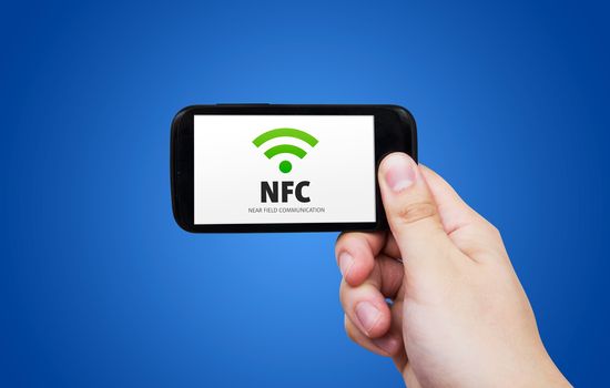 Near field communication. NFC banking payment technology