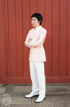 Asian Thai Man/Groom in Thai Wedding Suit