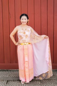 Asian Thai Woman/Bride in Thai Wedding Suit