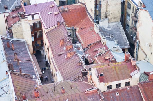 old roofs of the ancient Lviv