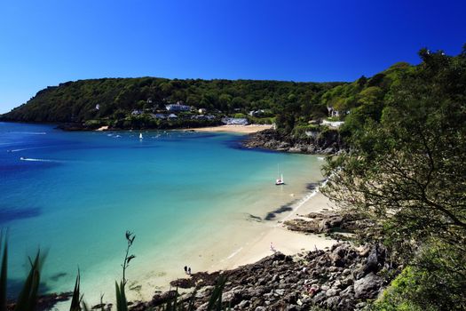 Salcombe ria (estuary) insouth Devon England UK