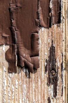 Background texture of old paint on wooden surface. 