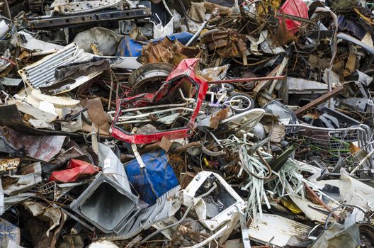 Metal waste pieces ready to be recycled.