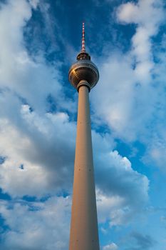 Famous TV tower in Berlin in Germany