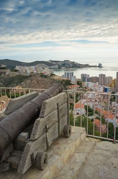 Cullera beach and its hotels seen from its castle