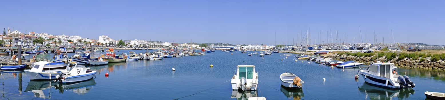 Panoramic view on Lagos in Portugal