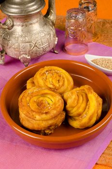 Chebakia, a traditional Moroccan Ramadan flower shaped cookie