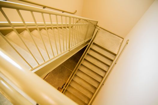 Stairwell and emergency exits in building