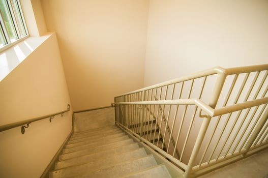 Stairwell and emergency exits in building