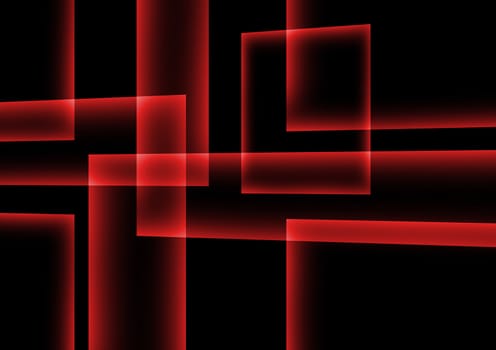 abstract square red on dark background