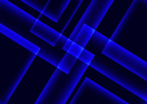 abstract square bright blue texture on dark background