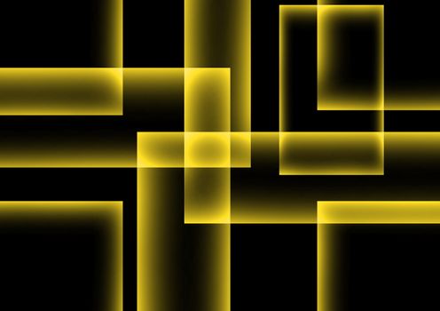 abstract square yellow on dark background