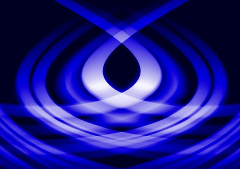 Abstract curve with blue background