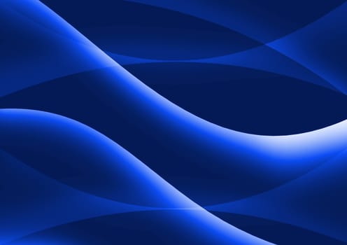 Abstract curve with blue background