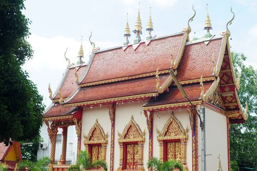 Historic Thai temple in Chiang Mai, Thailand