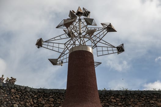 monument with spotlights to look good