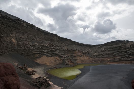 Green Lake Lanzarote famous for being the only green lake