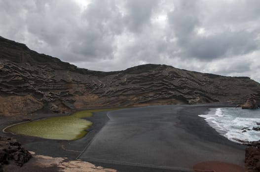 Green Lake Lanzarote famous for being the only green lake