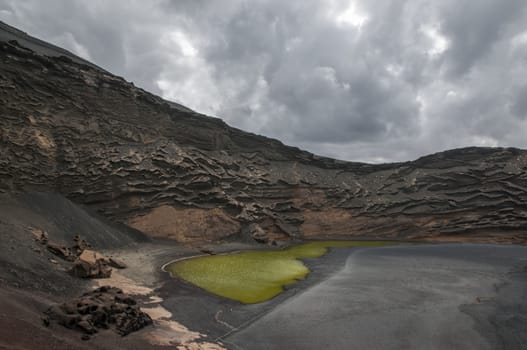 Green Lake Lanzarote famous for being the only green lake