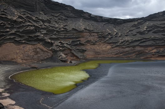 Green Lake Lanzarote famous for being the only green lake