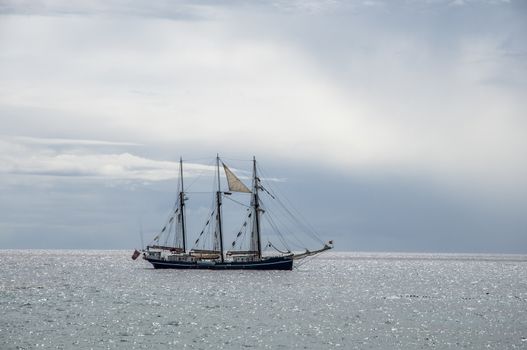 sailing boat on the beach in Lanzarote