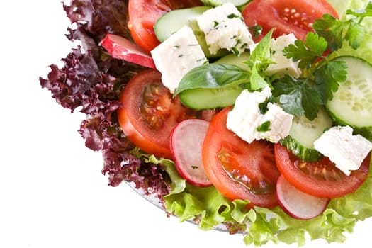 Salad with cottage cheese