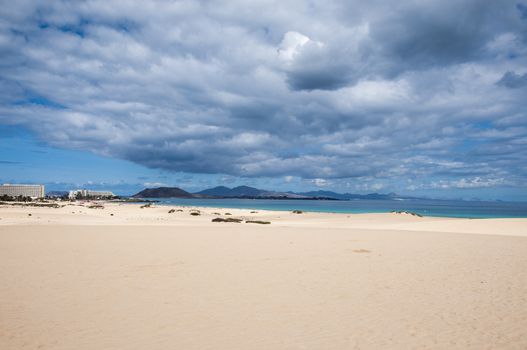 Fuerteventura dunes which shows that it's like being in a desert