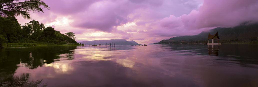 Early Morning on Toba Lake. Samosir Island, Indonesia.