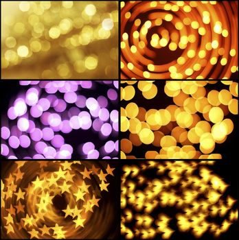 Bokeh collage abstract christmas background