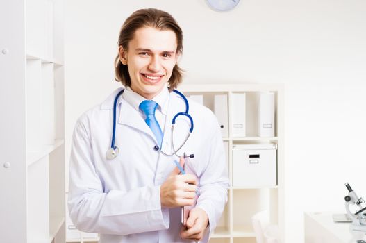 Portrait of a doctor smiling and looking at the camera