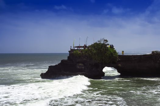 Tanah Lot, Bali Island. Indonesia. Ocean beach. 