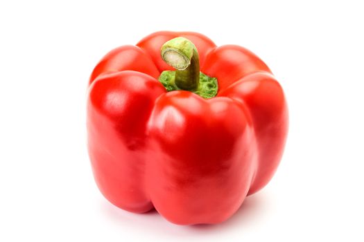 colorful bell peppers isolated on white background