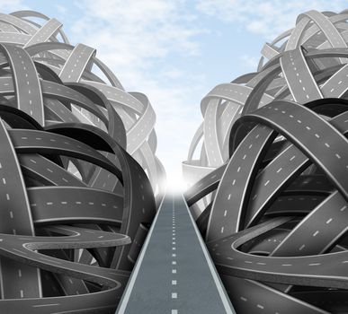 Cutting through the confusion with clear strategy and solutions for business leadership with a straight path to success choosing the right strategic path through a maze of tangled roads and highways.