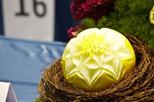 cantaloup carving in the Thailand ultimate chef challenge 2013