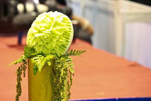 cantaloup carving in the Thailand ultimate chef challenge 2013