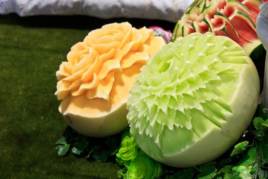 cantaloup carving in the Thailand ultimate chef challenge 2013