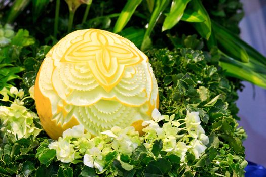 cantaloup carving in the Thailand ultimate chef challenge 2013