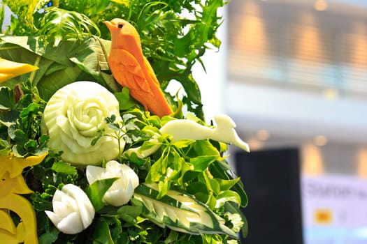 vegetable carving in the Thailand ultimate chef challenge 2013