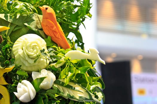 vegetable carving in the Thailand ultimate chef challenge 2013