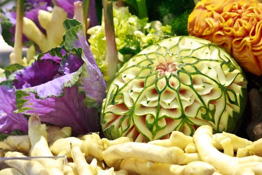 watermelon carving in the Thailand ultimate chef challenge 2013