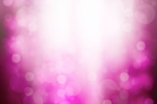 Pink abstract background with bokeh and sun rays