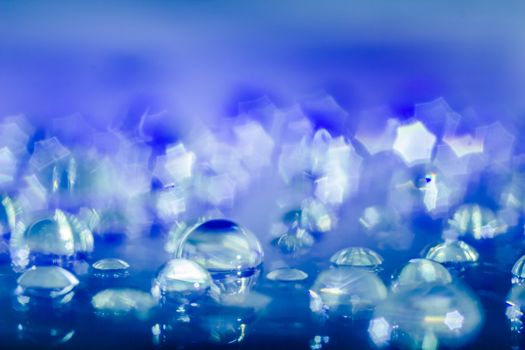 Abstract Waterdrops Closeup Background