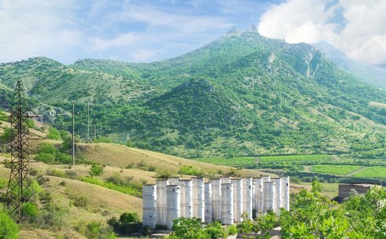 wine factory in the mountains