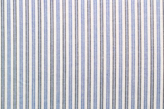 closeup of striped ( blue and black ) fabric - shirt material