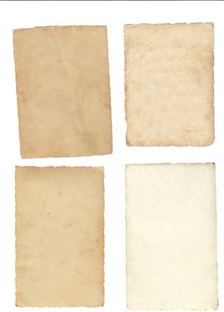 Collage of old paper isolated