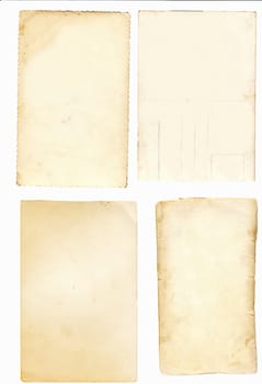 Collage of old paper isolated on a white 