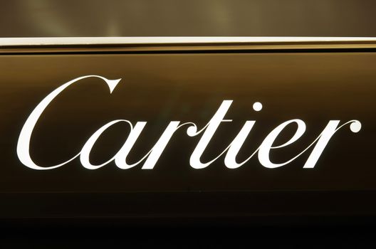 ROME, ITALY - MARCH 08: Cartier luxury brand on Via del Condotti in Rome on March 08, 2011 in Rome, Italy