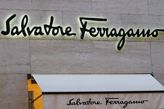 ROME, ITALY - MARCH 08: Salvatore Ferragamo luxury shop on Via del Condotti in Rome on March 08, 2011 in Rome, Italy